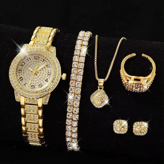 Diamond Luxe Watch & Jewelry Gift Set