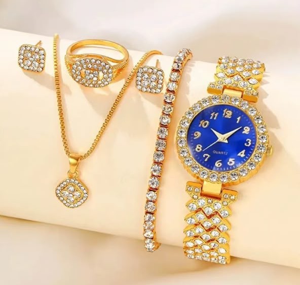 Royal Ruby Luxury Watch & Jewelry Set